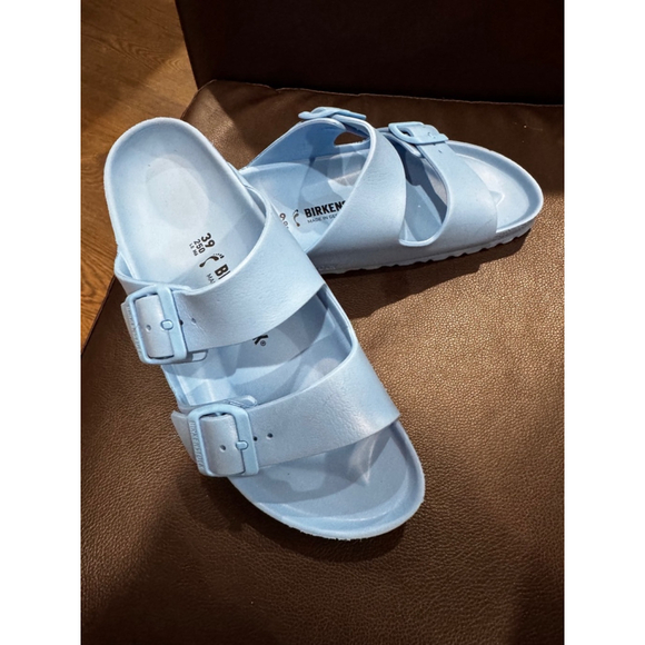 Women's Birkenstock Sandals, Light Blue, Size 39 - Picture 4 of 5